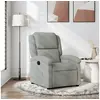 Image de Fauteuil inclinable gris clair velours