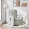 Image de Fauteuil de massage, relaxation velours gris clair