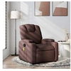 Image de Fauteuil de massage, relaxation tissu marron foncé