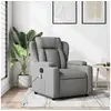 Image de Fauteuil de massage inclinable Gris clair Tissu