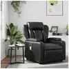 Image de Fauteuil de massage inclinable Noir Similicuir