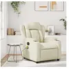 Image de Fauteuil inclinable de massage Crème Similicuir 372435