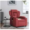 Image de Fauteuil de massage inclinable Rouge bordeaux Similicuir 372438
