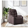 Image de Fauteuil réglable tissu marron foncé
