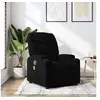 Image de Fauteuil de massage inclinable Noir Tissu