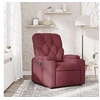 Image de Fauteuil réglable tissu bordeaux
