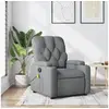 Image de Fauteuil de massage inclinable Gris clair Tissu