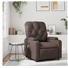 Image de Fauteuil de Massage Inclinable, Chaise de Relaxation avec Porte-gobelets, Siège avec Dossier et Accoudoirs Salon, 372512