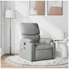 Image de Fauteuil de massage inclinable Gris clair Tissu373422