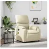 Image de Fauteuil inclinable de massage Crème Similicuir