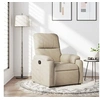 Image de Fauteuil réglable tissu microfibre crème