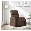 Image de Fauteuil de massage, relaxation tissu microfibre marron