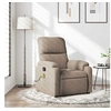 Image de Fauteuil de massage, relaxation tissu microfibre taupe