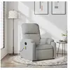 Image de Fauteuil de massage, relaxation tissu microfibre gris clair