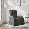 Image de Fauteuil de massage, relaxation tissu microfibre gris foncé