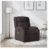 Image de Fauteuil de massage inclinable Marron foncé Tissu 373553