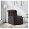 Image de Fauteuil réglable tissu marron foncé
