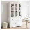 Image de Buffet BODO blanc 115,5x43x200,5 cm bois massif de pin 3206451
