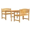 Image de Ensemble table et chaise de jardin bois massif bois 26 personnes table rectangulaire 140.0 x 80 cm