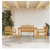 Image de 4-delige Tuinset massief teakhout3157938