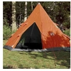 Image de Tente de camping tipi 4 personnes orange imperméable