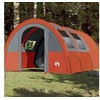 Image de Tente de camping tunnel 4 personnes gris et orange imperméable