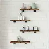 Image de Etagères Murales 4 pcs, Tablettes Suspendues avec Rangement, Etagères à Livres Flottantes, Décorations de Salon, 838195