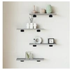 Image de Etagères Murales 4 pcs, Tablettes Suspendues avec Rangement, Etagères à Livres Flottantes, Décorations de Salon, Sonoma Gris Bois Ingénierie