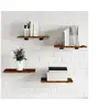 Image de Etagères Murales 4 pcs, Tablettes Suspendues avec Rangement, Etagères à Livres Flottantes, Décorations de Salon, 838207