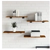 Image de Etagères Murales 4 pcs, Tablettes Suspendues avec Rangement, Etagères à Livres Flottantes, Décorations de Salon, Chêne Fumé Bois d'Ingénierie