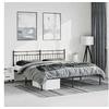 Image de Bedframe met hoofdbord metaal zwart 183x213 cm373696