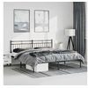 Image de Bedframe met hoofdbord metaal zwart 193x203 cm373697