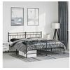Image de Bedframe met hoofd- en voeteneinde metaal zwart 183x213 cm373714