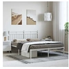 Image de Bedframe met hoofdbord metaal wit 150x200 cm373742