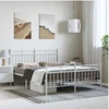 Image de Bedframe met hoofd- en voeteneinde metaal wit 135x190 cm373757