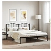 Image de Bedframe met hoofdbord metaal zwart 180x200 cm373793