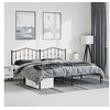Image de Bedframe met hoofdbord metaal zwart 193x203 cm373795