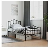 Image de Bedframe met hoofd- en voeteneinde metaal zwart 80x200 cm373798