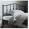 Image de Tête de Lit, Accessoire de Lit avec Pieds, Tête de Cadre de Lit, Meuble de Chambre à Coucher Maison Intérieur, Métal Noir 107 cm 373819