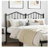 Image de Tête de Lit, Accessoire de Lit avec Pieds, Tête de Cadre de Lit, Meuble de Chambre à Coucher Maison Intérieur, Métal Noir 150 cm