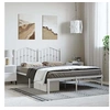 Image de Bedframe met hoofdbord metaal wit 135x190 cm373837
