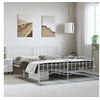 Image de Bedframe met hoofd- en voeteneinde metaal wit 183x213 cm373861
