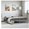 Image de Bedframe met hoofd- en voeteneinde metaal wit 193x203 cm373862