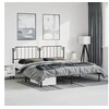 Image de Bedframe met hoofdbord metaal zwart 193x203 cm373893