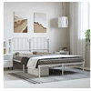 Image de Bedframe met hoofdbord metaal wit 135x190 cm373935