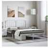 Image de Bedframe met hoofdbord metaal wit 150x200 cm373938