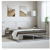 Image de Bedframe met hoofdbord metaal wit 183x213 cm373941