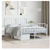 Image de Bedframe met hoofd- en voeteneinde metaal wit 140x190 cm373954
