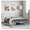 Image de Bedframe met hoofd- en voeteneinde metaal wit 150x200 cm373956