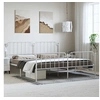 Image de Bedframe met hoofd- en voeteneinde metaal wit 193x203 cm373960